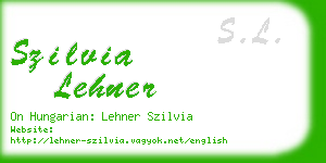 szilvia lehner business card